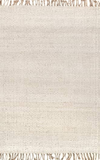 6' x 9' Solid Jute Tassel Rug primary image