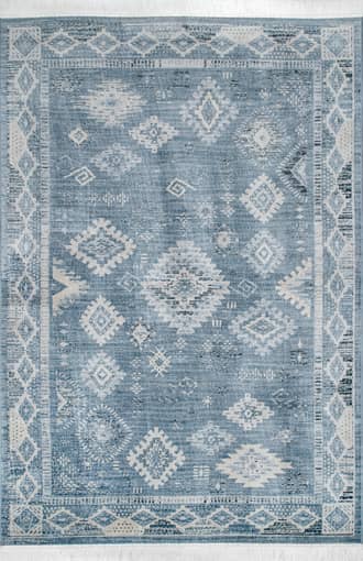 Blue Venice Fringed Rug swatch