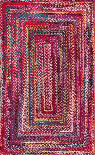 Red 4' x 6' Florid Labyrinth Rug swatch