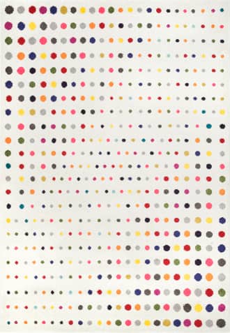 Multi 2' 5" x 8' Polka Dots Rug swatch