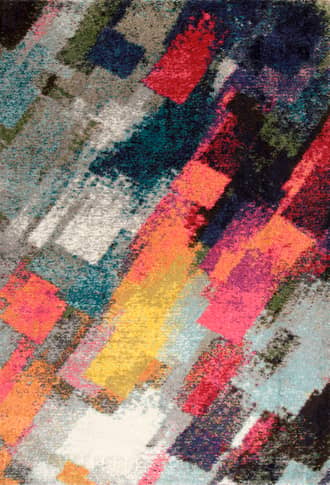 Abstract Sunrise Shag Rug primary image