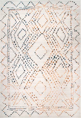 Beige Dotted Diamond Trellis Rug swatch