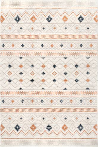 Beige 2' 8" x 8' Geometric Diamond Rug swatch