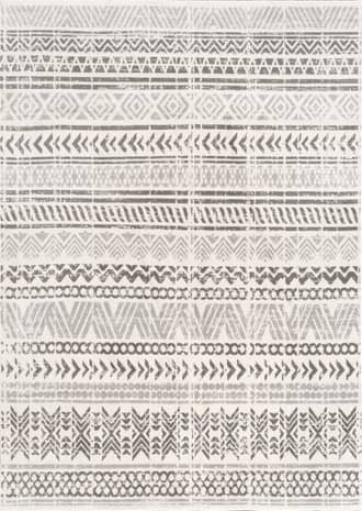 Light Grey Emma Banded Geometric Rug swatch