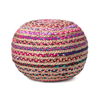 Multicolor Knitted Round Pouf swatch