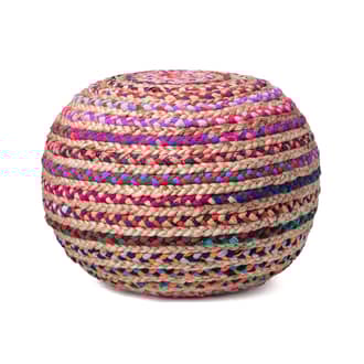Multicolor Knitted Round Pouf swatch