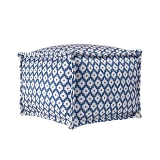 Printed Bird Eyes Indoor/Outdoor Pouf primary image