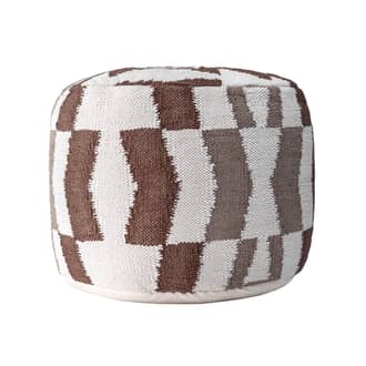 Flatwoven Herringbone Pouf primary image