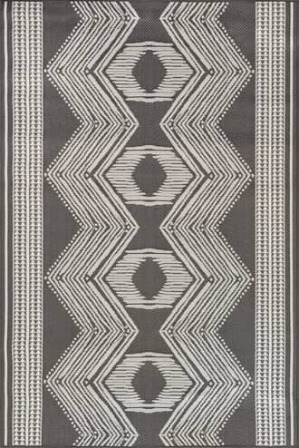 Slate 2' x 3' Iris Totem Indoor/Outdoor Flatweave Rug swatch