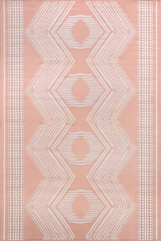 Blush Pink Iris Totem Indoor/Outdoor Flatweave Rug swatch