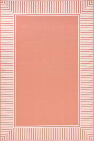 Striped Border Indoor/Outdoor Flatweave Rug primary image