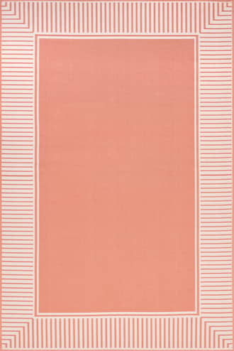 Striped Border Indoor/Outdoor Flatweave Rug primary image