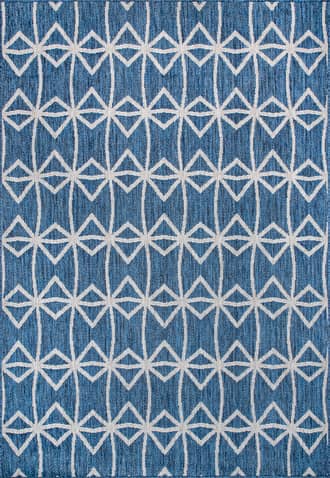 Blue Ivied Trellis Indoor/Outdoor Flatweave Rug swatch