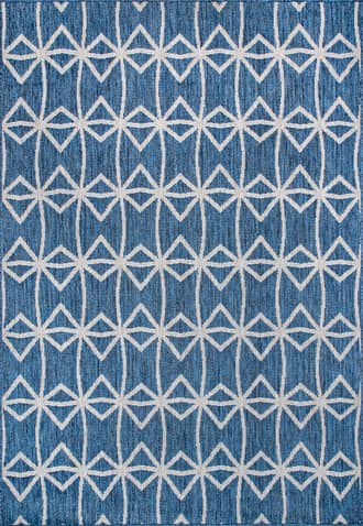 Blue Ivied Trellis Indoor/Outdoor Flatweave Rug swatch