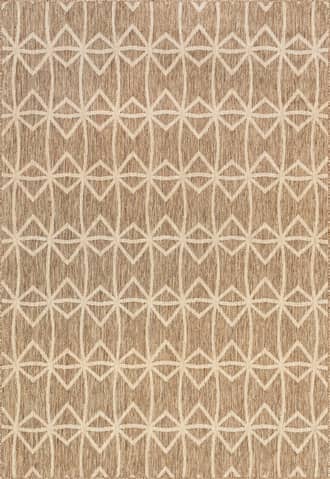 Beige Ivied Trellis Indoor/Outdoor Flatweave Rug swatch