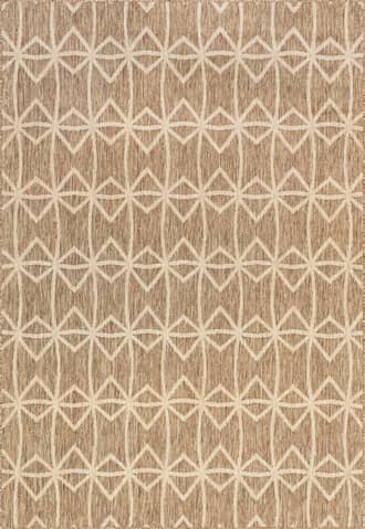 Brown Ivied Trellis Indoor/Outdoor Flatweave Rug swatch