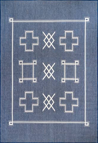 9' 6" x 12' Simple Heraldry Indoor/Outdoor Flatweave Rug primary image