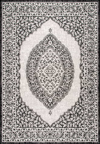 Black Iris Medallion Indoor/Outdoor Rug swatch