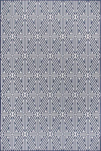 Navy 2' x 8' Kite Trellis Indoor/Outdoor Rug swatch