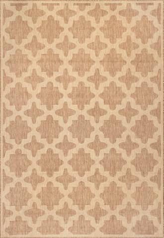 Beige 2' x 8' Starry Trellis Indoor/Outdoor Rug swatch