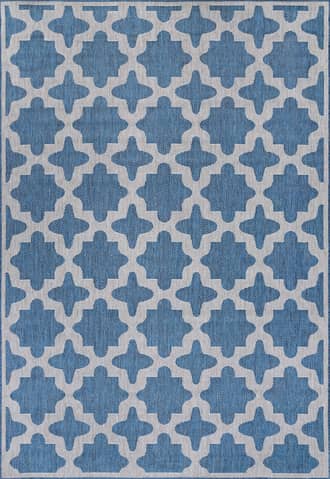 Blue Starry Trellis Indoor/Outdoor Rug swatch
