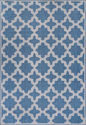 Blue Starry Trellis Indoor/Outdoor Rug swatch