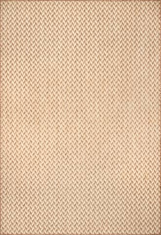 Brown 2' x 3' Herringbone Indoor/Outdoor Rug swatch