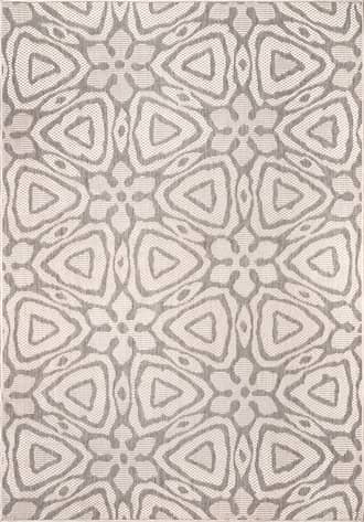 Gray Snowflake Lattice Indoor/Outdoor Rug swatch