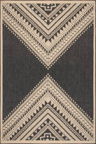 Charcoal Aztec Prism Indoor/Outdoor Rug swatch