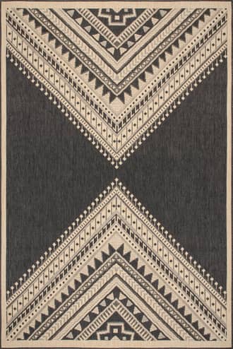 Dark Grey Aztec Prism Indoor/Outdoor Rug swatch