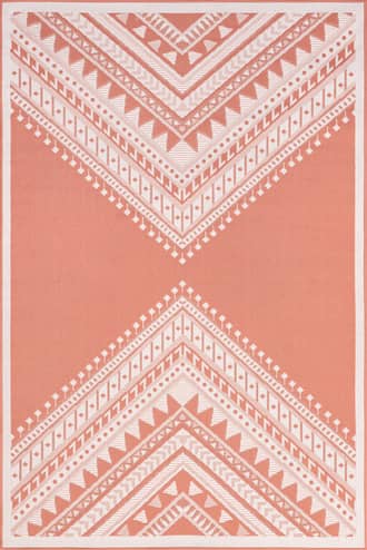 Coral Aztec Prism Indoor/Outdoor Rug swatch