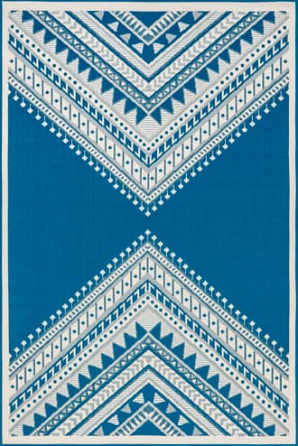 Aqua Aztec Prism Indoor/Outdoor Rug swatch