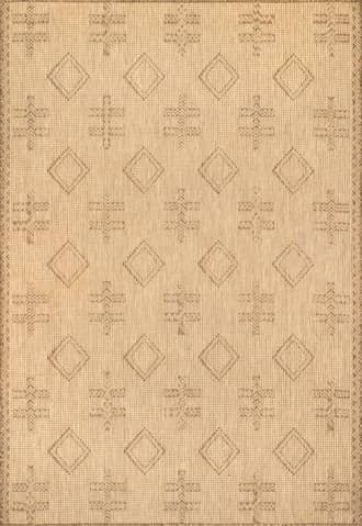 Beige Native Tokens Indoor/Outdoor Rug swatch