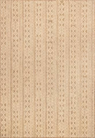 Beige Tribal Striped Indoor/Outdoor Rug swatch