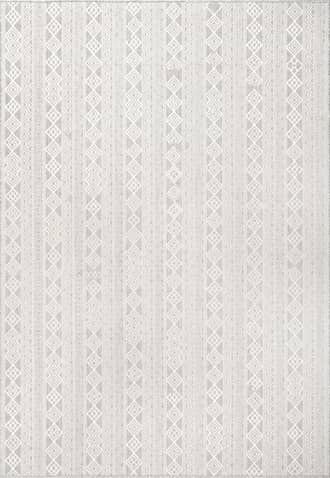Gray Tribal Striped Indoor/Outdoor Rug swatch