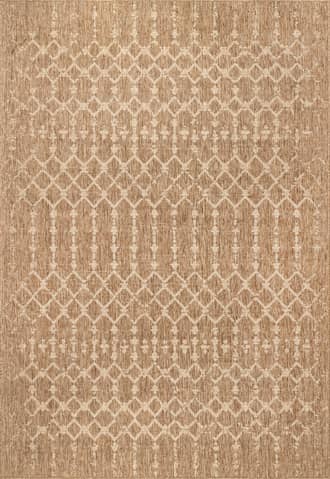 Beige Modern Trellis Indoor/Outdoor Rug swatch