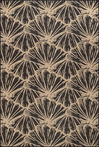Charcoal Seashell Trellis Indoor/Outdoor Rug swatch