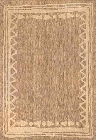 Beige Native Border Indoor/Outdoor Rug swatch