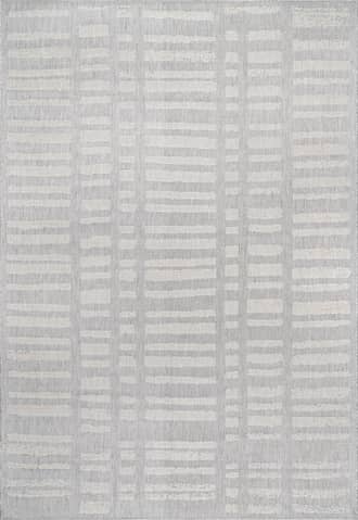 Gray Faded Stripes Indoor/Outdoor Rug swatch