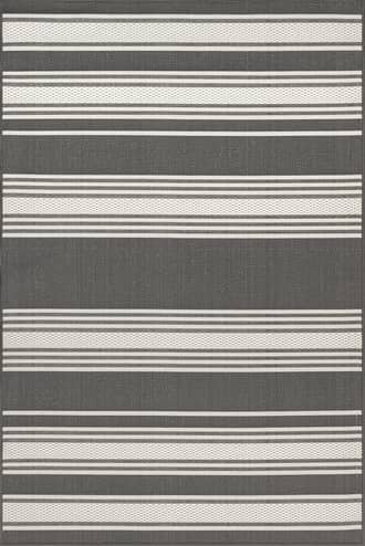 Slate Romy Striped Indoor/Outdoor Rug swatch