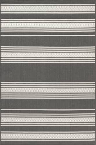 Slate Romy Striped Indoor/Outdoor Rug swatch