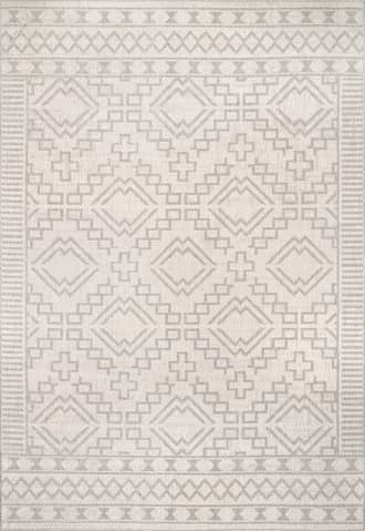 Grey Moroccan Diamond Indoor/Outdoor Rug swatch