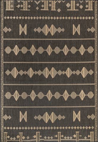 Charcoal Rosalia Paneled Indoor/Outdoor Rug swatch