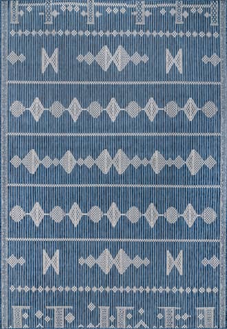 Blue Rosalia Paneled Indoor/Outdoor Rug swatch