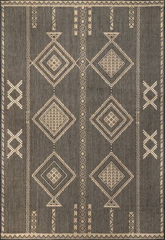 Charcoal Tessa Geometric Indoor/Outdoor Rug swatch