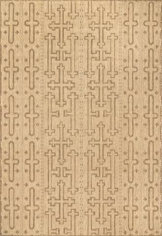 Beige Lainey Celtic Cross Indoor/Outdoor Rug swatch
