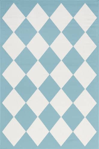 Teal Adelaide Harlequin Indoor/Outdoor Rug swatch