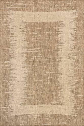 Beige 6' 7" Arly Crosshatch Indoor/Outdoor Rug swatch