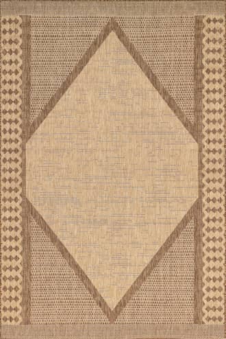 Beige 6' 7" Lizzie Diamond Indoor/Outdoor Rug swatch