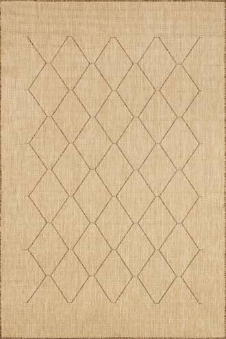 Natural 6' 7" Tisha Trellis Faux Jute Indoor/Outdoor Rug swatch